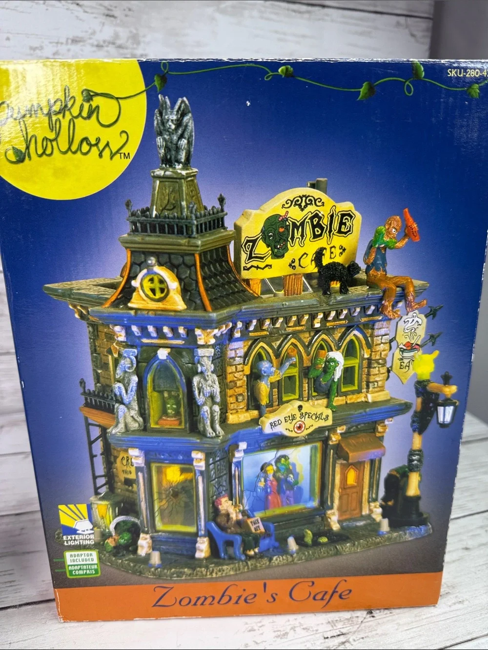 Lemax Spooky Town Halloween Zombie's Cafe Building & Box 65346 Zombie Cafe READ